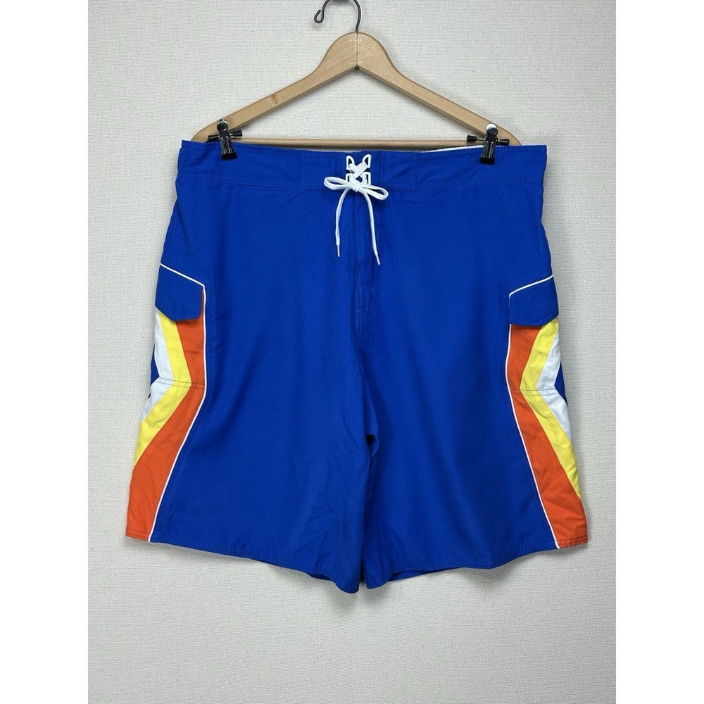 Men's Swim Trunks Bathing Suit Size XL 40/42 Pockets Blue Blaze New With Tags